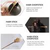 KALLORY 2pcs Vintage Hair Bun Holder Stick Retro Chinese Hairpin for Women and Girls Elegant Chignon Accessory for Traditional Costumes and Hair Styles Random Style view 4