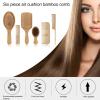 Pilipane Hair Brush Comb Kit, 6 pcs Detangling Hair Brush Comb Set, Phyllostachys Pubescens Friendly Ergonomic Detangling, Hair Brush Comb Set Hair Comb Set Detangling Hair Brush Comb Set view 3