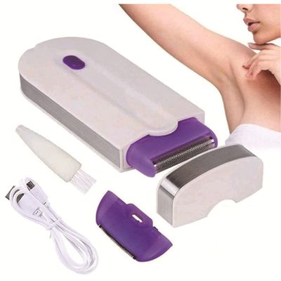 Women Laser Rechargeable Epilator Remover Smooth Touch Hair Removal Instant Pain Free Razor Sensor- Light Technology Hair Remove (Color : White Medium Packing Box)