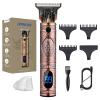 AMULISS Professional Hair Trimmer Mens Hair Clippers Zero Gapped Cordless Hair Trimmer Professional Haircut & Grooming Kit for Men Rechargeable LED Display view 1