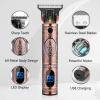 AMULISS Professional Hair Trimmer Mens Hair Clippers Zero Gapped Cordless Hair Trimmer Professional Haircut & Grooming Kit for Men Rechargeable LED Display view 2