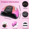268 W UV LED Nail Lamp for Gel Polish with 4 Timer Settings and Professional Manicure Nail Dryer with Automatic Sensor view 3