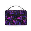 Goth Makeup Bag, Purple Bat Gothic Butterfly Makeup Organizer Bags Toiletry Bag Box Travel Cosmetic Bag Make Up Train Case for Women Teen Girl Ladies view 1
