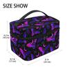 Goth Makeup Bag, Purple Bat Gothic Butterfly Makeup Organizer Bags Toiletry Bag Box Travel Cosmetic Bag Make Up Train Case for Women Teen Girl Ladies view 2