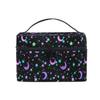 Makeup Bag, Crescents and Stars Makeup Organizer Bags Toiletry Bag Box Travel Cosmetic Bag Make Up Train Case for Women Teen Girl Ladies view 1