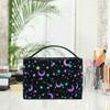 Makeup Bag, Crescents and Stars Makeup Organizer Bags Toiletry Bag Box Travel Cosmetic Bag Make Up Train Case for Women Teen Girl Ladies view 4