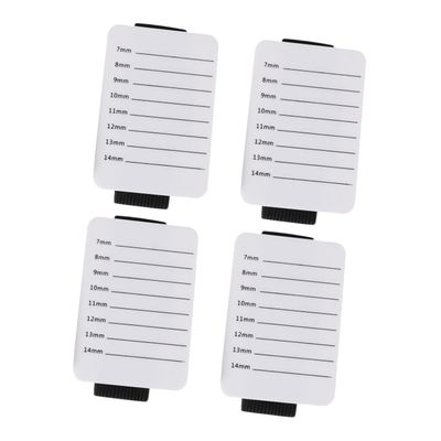 minkissy 4pcs Portable Acrylic Eyelash Extension Pallet Lash Holder Tile for Efficient Grafting Salons Travel Compact Design Scale for Easy Use
