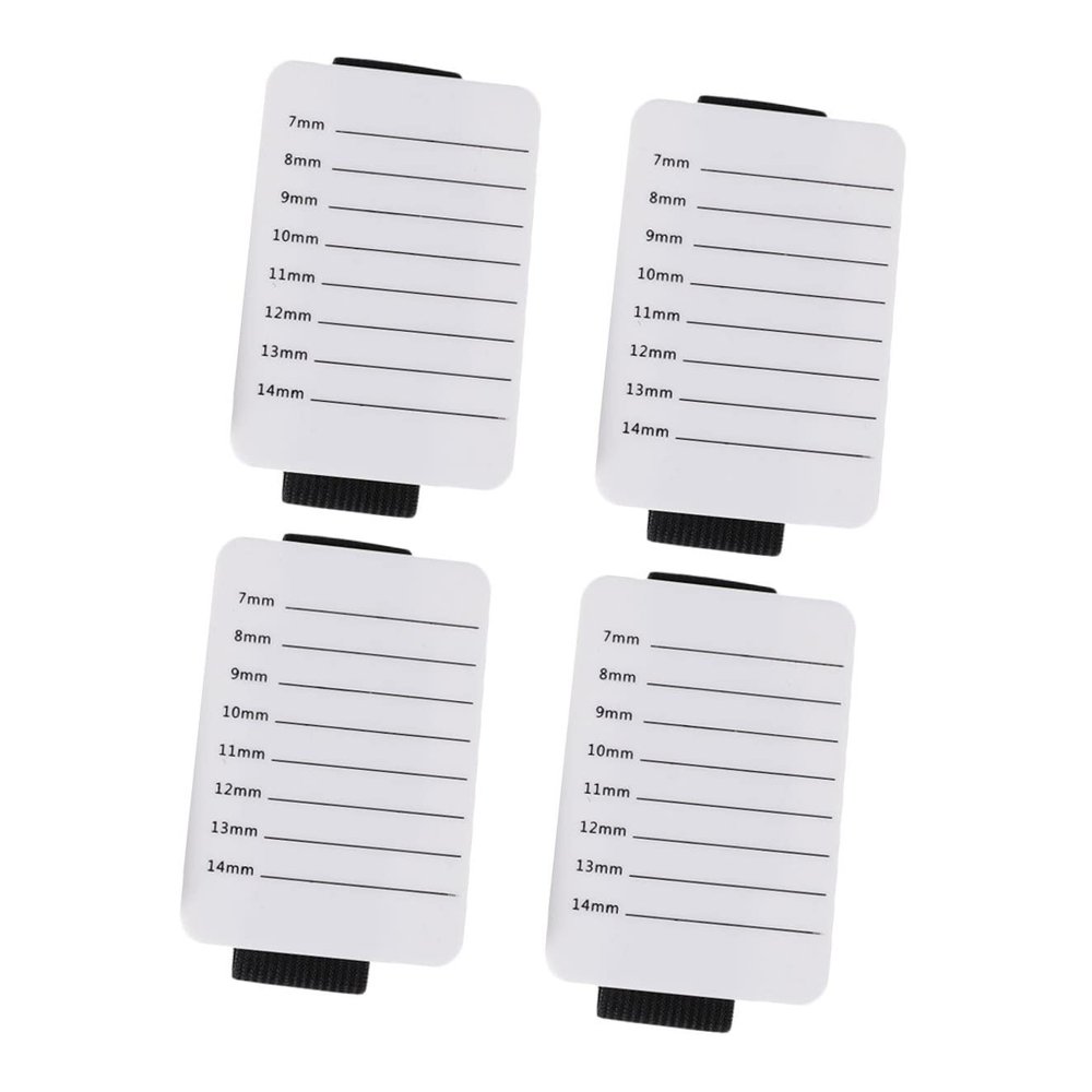 minkissy 4pcs Portable Acrylic Eyelash Extension Pallet Lash Holder Tile for Efficient Grafting Salons Travel Compact Design Scale for Easy Use