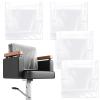 Hoolerry 4 Pcs White Edge Salon Chair Cover Clear Plastic Square Hairdressing Back Protectors for Fits Most Standard Back Reinforced Precision Stitched Covers to Prevent Damage Spa/Salon Chairs view 1