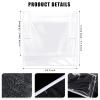 Hoolerry 4 Pcs White Edge Salon Chair Cover Clear Plastic Square Hairdressing Back Protectors for Fits Most Standard Back Reinforced Precision Stitched Covers to Prevent Damage Spa/Salon Chairs view 3