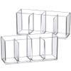 Amazing Abby - Glamour - 2-Pack Acrylic 4-Compartment Makeup Organizer, Transparent Plastic Makeup Brush Holder, Perfect Bathroom Vanity Storage Solution for Makeup Brushes, Eyebrow Pencils, and More view 4