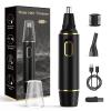 XOOMRSCP Nose Hair Trimmers for MenRechargeable Hair Trimmer 2 in 1 Painless Multifunctional Ear and Nose Hair Trimmer with IPX7 Waterproof Dual Edge Blades (Black) view 1