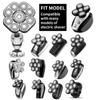 9 Blades Head Shaver Men's Electric Shaver Replacement Heads Universal Replacement Blade Head Electric Razor for Men (9D Silvery) view 2