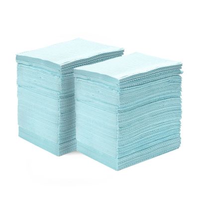 125pcs Nail Art Paper Disposable Tattoo Clean Pad Table Cover Clean Patient Dental Napkins Beauty Bibs (Color : Blue)