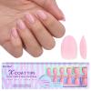 BTArtbox XCOATTIPS Natural Nail Tips Matte- Extra Short Almond Press On Nails Pink, Long Lasting Soft Gel Nails False Nail, Soak Off Acrylic Fake Nails Extensions for Nail Art DIY view 1