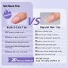 BTArtbox XCOATTIPS Natural Nail Tips Matte- Extra Short Almond Press On Nails Pink, Long Lasting Soft Gel Nails False Nail, Soak Off Acrylic Fake Nails Extensions for Nail Art DIY view 4