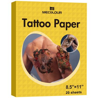 Printable Temporary Tattoo Paper for Laser/Inkjet Printer - 8.5"X11"-20 sets DIY Personalized Image Transfer Sheet for skin