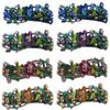 Set of 8 JCGY Medium Size Barrettes Flower and Butterfly Sparkling Crystal Hand Painted Hair Clips for Women U86900-2-8 view 1