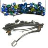 Set of 8 JCGY Medium Size Barrettes Flower and Butterfly Sparkling Crystal Hand Painted Hair Clips for Women U86900-2-8 view 2