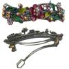 Set of 8 JCGY Medium Size Barrettes Flower and Butterfly Sparkling Crystal Hand Painted Hair Clips for Women U86900-2-8 view 4