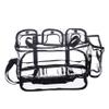 Wide Open Large Professional Clear PVC Travel Makeup Artist Set Bag Cosmetic Nails Beauty Bags Transparent Vinyl Tool Organizer Beach Bags Diaper Bag with 6 External Pockets & Strap (Black) view 3