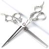 6/7/8/9 inch professional haircut scissors rose high hardness sharp 440c hairdresser hairstyle trim and hair sparse cutting (7-inch 3pc-A) view 3