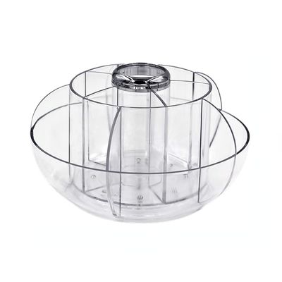 360 Rotating Makeup Organizer, Bathroom Makeup Carousel Spinning Holder Rack, Large Capacity Cosmetics Storage Box Vanity Shelf Countertop, Fits Makeup Brushes, Lipsticks, Transparent