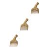 minkissy 3pcs Wooden Wide Tooth Hair Comb Sandalwood Detangler Curly Hair Accessories Pick view 1