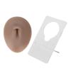 Silicone Belly 3D Model, Piercing Practice Acupuncture Display Soft Navel Model for Teaching, Navel Piercing Practice Model, Soft Navel Model (Deep Skin Color) view 1