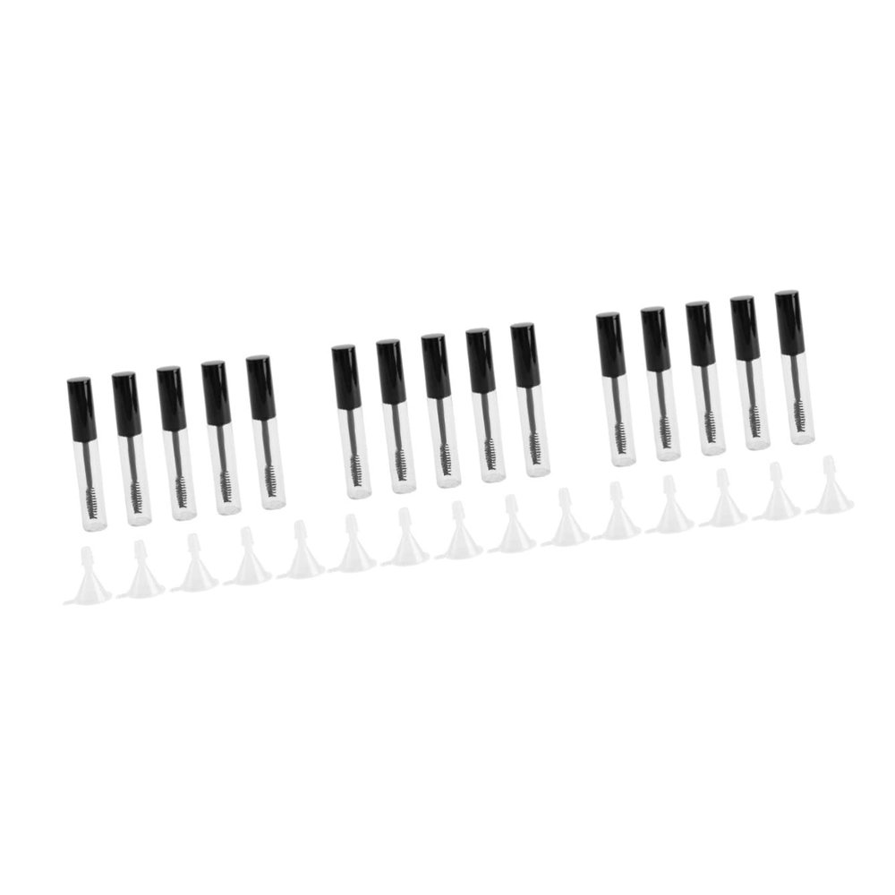 minkissy 15pcs Diy Mascara Tube Kit Empty Tube Brush Lash Mascara Container for Diy Cosmetics Storage