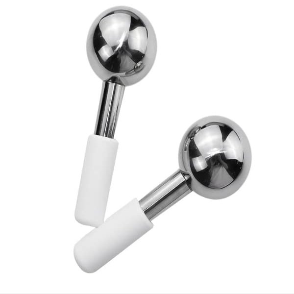 Hanmier Ice Globes for Facials Stainless Steel Ice Globes Instantly Reduce Puffiness, Tighten Pores and Sinus Relief, Face Globes for Facial Massages and Daily Beauty Routines