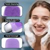 Facial Cleansing Brush, 3-in-1 Electric Silicone Face Scrubber, Vibrating Massager, IPX7 Waterproof, USB Rechargeble Pore Brush for Deep Cleanning, Blackhead Remover, Exfoliating (Purple) view 3
