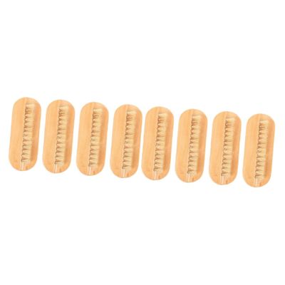 Beaupretty 8pcs Wooden Nail Brush Double-sided Fingernail Cleaning Tool for Hands Feet Sturdy and Comfortable Bristles for Home Use and Personal Care