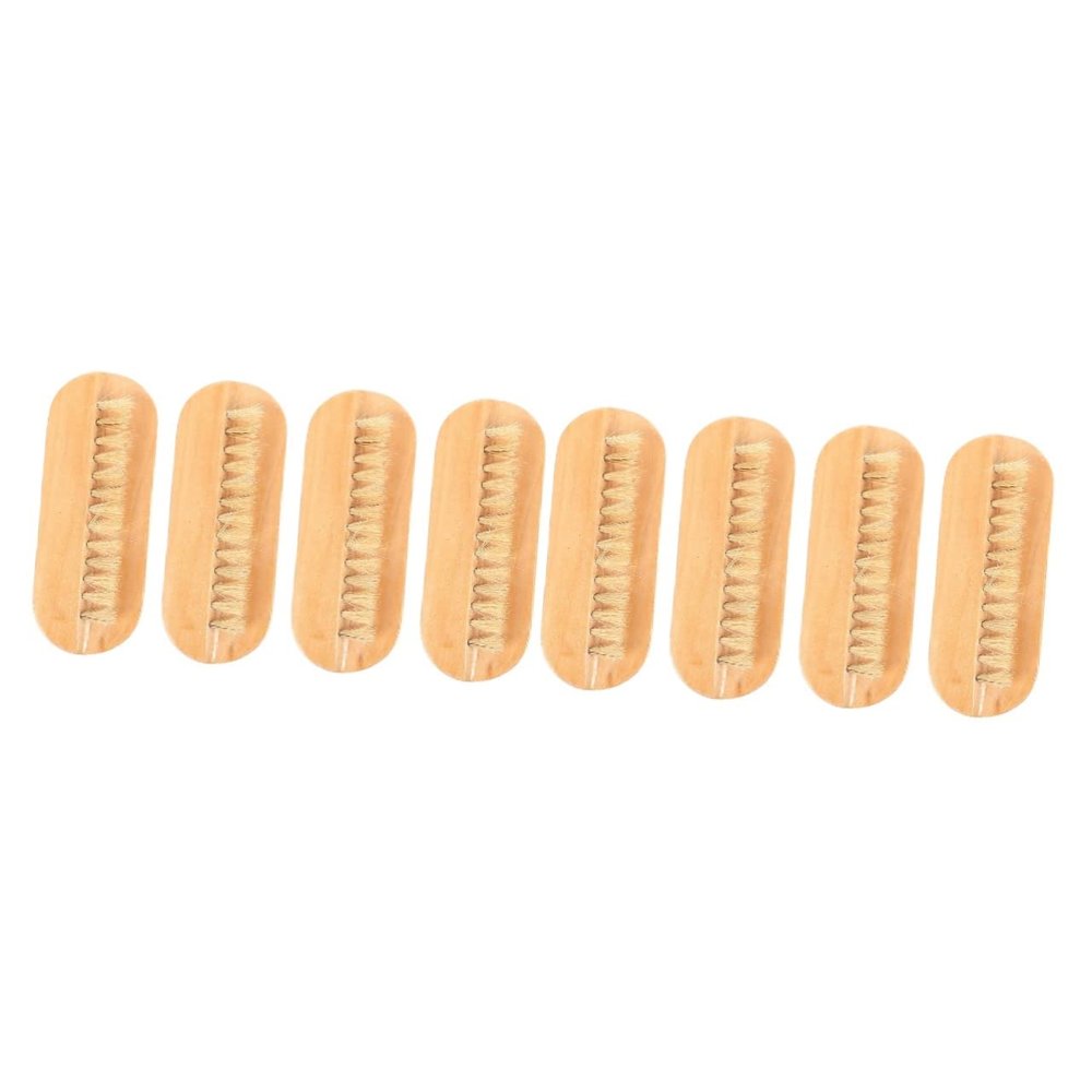 Beaupretty 8pcs Wooden Nail Brush Double-sided Fingernail Cleaning Tool for Hands Feet Sturdy and Comfortable Bristles for Home Use and Personal Care
