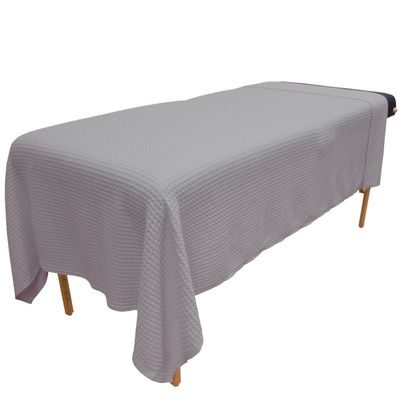 Body Linen 10 Pack - Waffle Weave Massage Table Blankets Soft and Stylish 50/50 Polyester-Cotton Blend - 66 by 90 inches - Gray