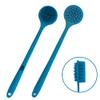 EOT Wellness Bendable Long Handled Silicone Body Brush & Hair Scrubber - Bath Shower Back Brush, Shampoo Hair & Scalp Massager, Back Scrubber for Shower (Blue Sapphire) view 2