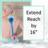 EOT Wellness Bendable Long Handled Silicone Body Brush & Hair Scrubber - Bath Shower Back Brush, Shampoo Hair & Scalp Massager, Back Scrubber for Shower (Blue Sapphire) view 4
