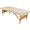 Comfort Plus Sized Extra Wide Massage Table Fitted Sheet Flannel Cotton. Fits Extra Wide (34-40 in) Massage Tables. Professional Quality. 100% Cotton - Natural view 1