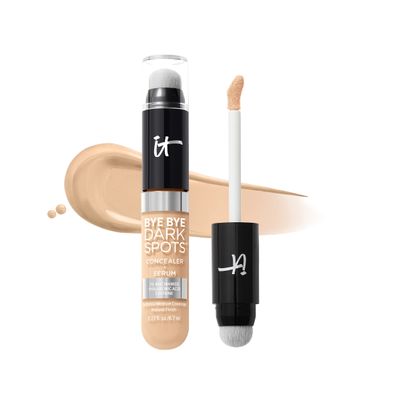 IT Cosmetics Bye Bye Dark Spots Concealer + Brightening Serum 2% Niacinamide, Hyaluronic Acid & Caffeine - Medium Coverage, Natural Finish, All Skin Types 12 Fair Warm, 0.22 fl. oz