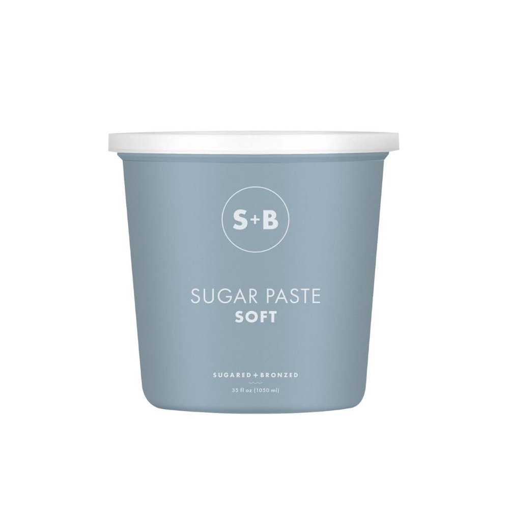 SUGARED + BRONZED Sugar Paste, Soft Consistency, Sugar Wax for Body Hair Removal on Soft or Fine Hair, Natural Sugar Waxing Paste, Suitable for All Skin Types, Vegan, Cruelty Free, 35 Fl Oz