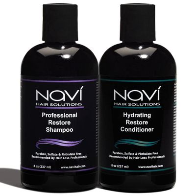 Navi Professional Hair Growth Set - DHT Blocker for Thinning and Hair Loss, Sulfate Free Regrowth Shampoo & Conditioner for Men, Women & Color Treated Hair, 2 x 8 oz