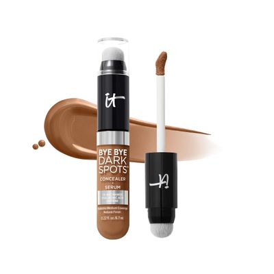 IT Cosmetics Bye Bye Dark Spots Concealer + Brightening Serum 2% Niacinamide, Hyaluronic Acid & Caffeine - Medium Coverage, Natural Finish, All Skin Types 50 Rich Cool, 0.22 fl. oz