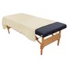Comfort Plus Sized Extra Wide Massage Table Flat Sheet Flannel Cotton. Fits Extra Wide (34-40 in) Massage Tables. Professional Quality. 100% Cotton - Natural view 1