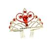 minkissy Crystal Comb Vintage Wedding Bridal Headpiece for Women Red Diamond for Prom Engagement and Special Occasions view 1