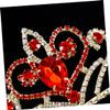 minkissy Crystal Comb Vintage Wedding Bridal Headpiece for Women Red Diamond for Prom Engagement and Special Occasions view 4