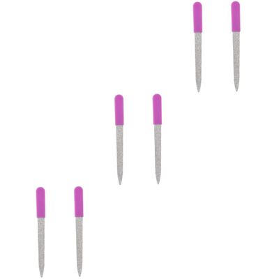 minkissy 6pcs Nail Accessories Fingernail Files Nail Art Tools Sanding Block Board for Treatment Manicure Rosy