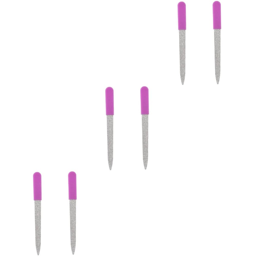 minkissy 6pcs Nail Accessories Fingernail Files Nail Art Tools Sanding Block Board for Treatment Manicure Rosy