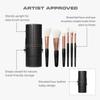 Morphe Rose Away Makeup Brushes - 6 Piece Make Up Brush Set of Eye and Face Brushes - Made with Synthetic Bristles and Includes Makeup Brush Case (6 Count) view 3