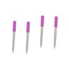 KALLORY 4pcs Stainless Steel Pedicure Kit for Women Double-Sided Nail File Board Manicure Kit Nail Sanding Block Professional Rosy view 1