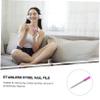 KALLORY 4pcs Stainless Steel Pedicure Kit for Women Double-Sided Nail File Board Manicure Kit Nail Sanding Block Professional Rosy view 2